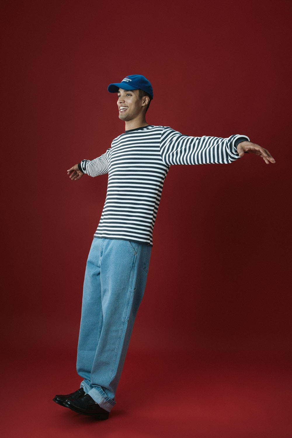 Breton Waffle, Knit Longsleeve Blue