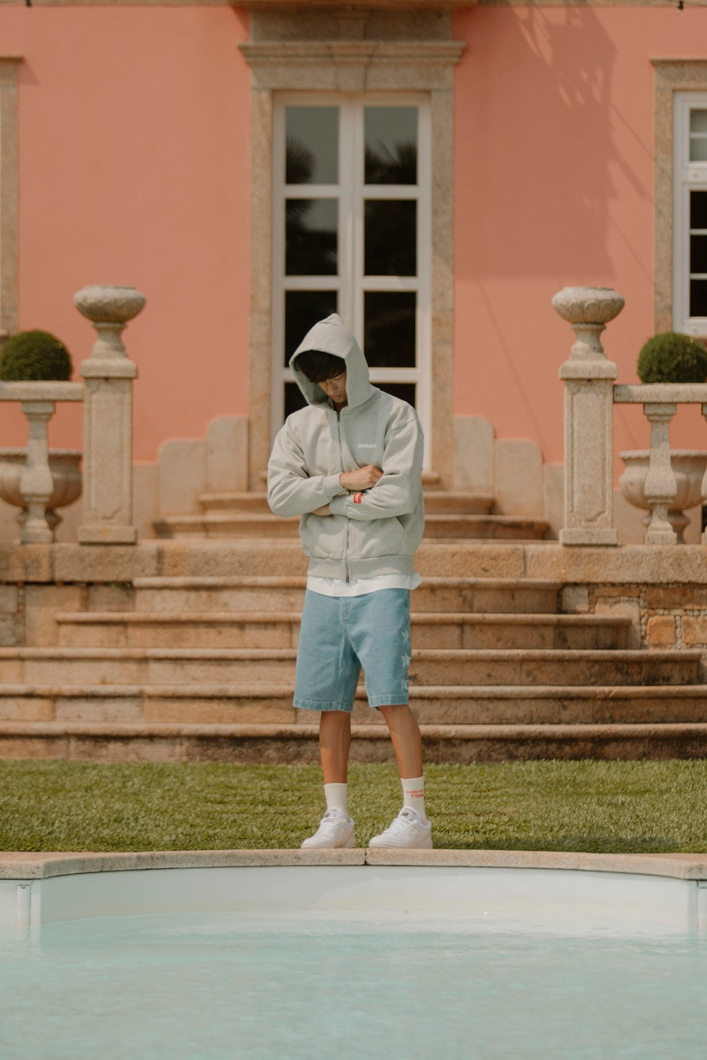 Fireworks, Zip Hoodie Grey Melange