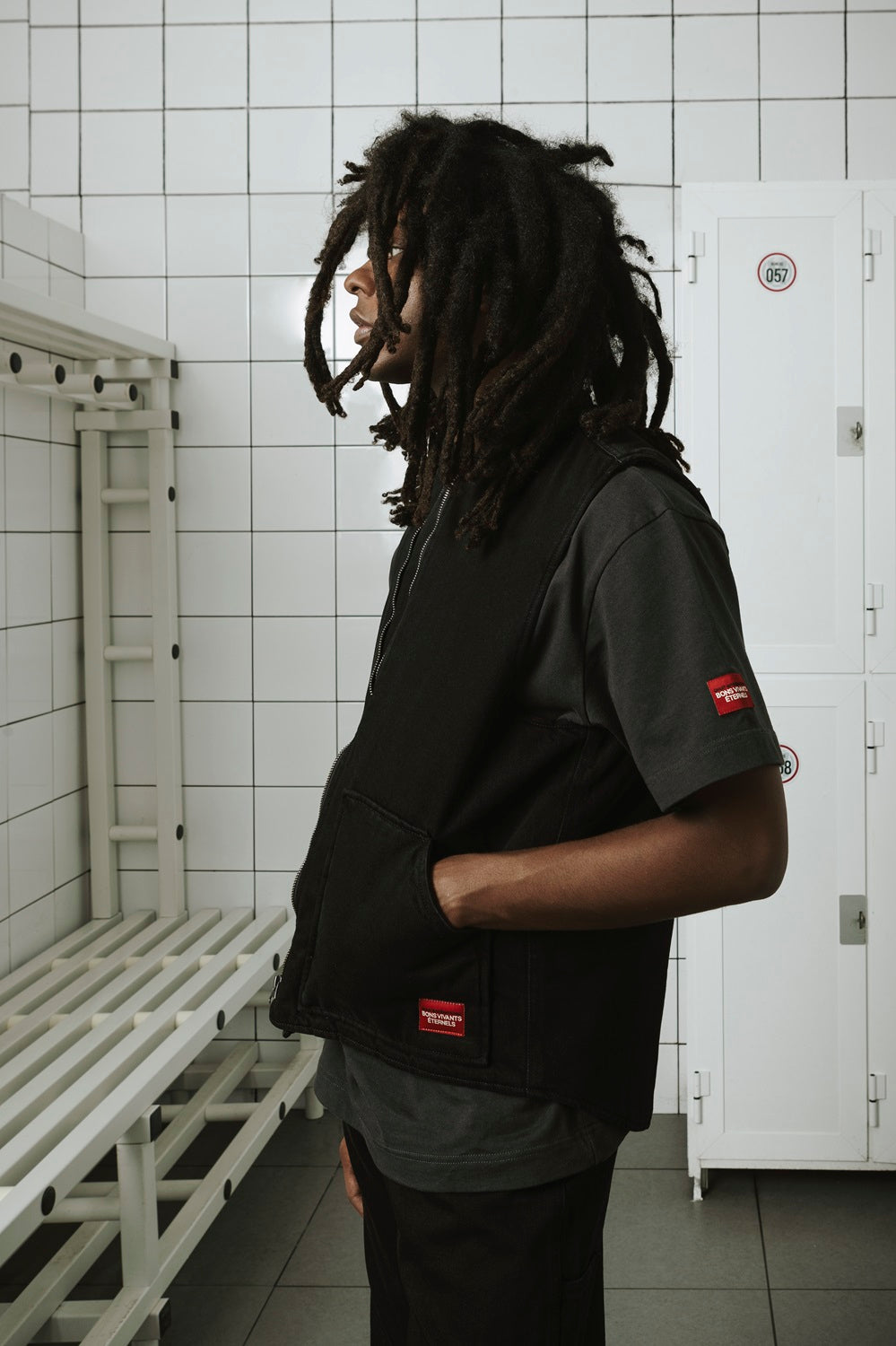 Hard Worked Vest, Faded Black