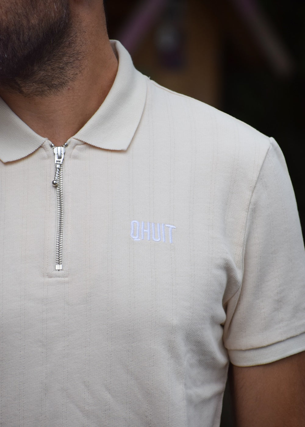 LOGO QHUIT, Polo Beige