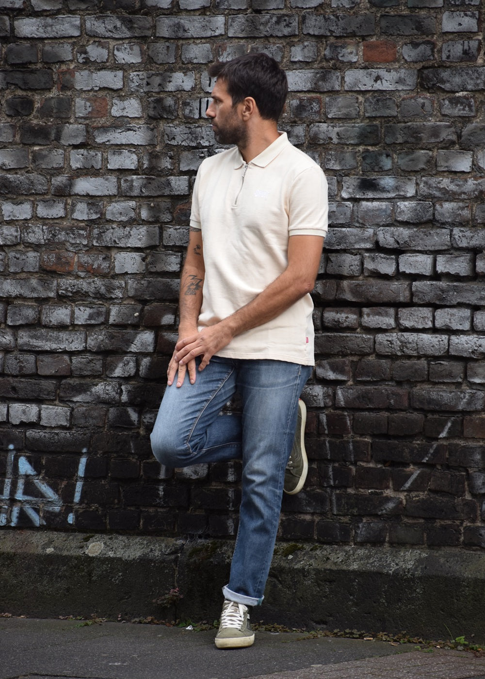 LOGO QHUIT, Polo Beige