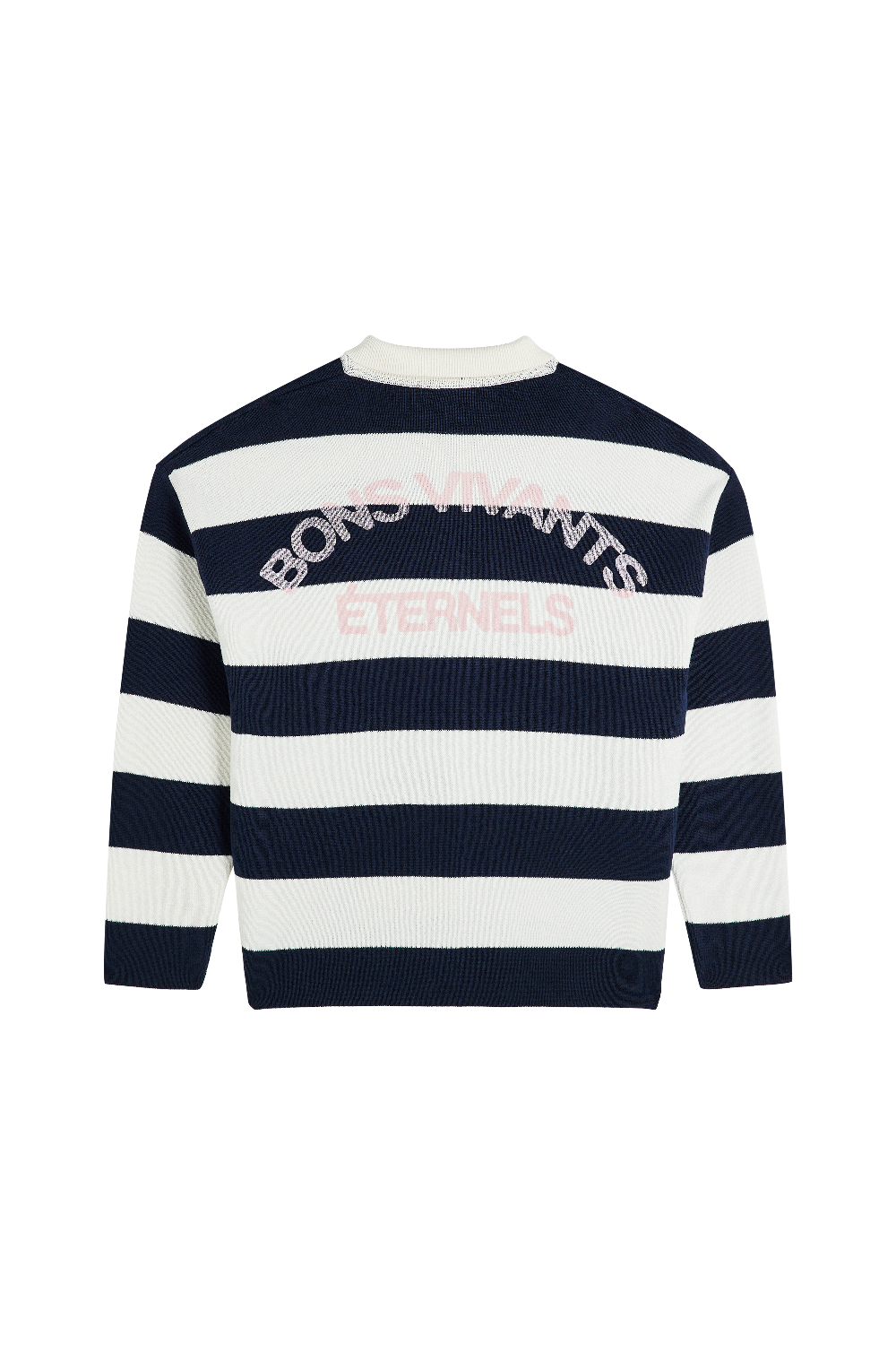 Breton, Knit Polo Blue & Off-White