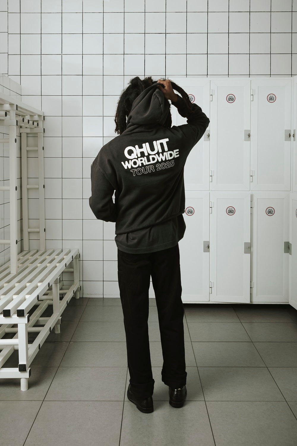 Worldwide, Hoodie Faded Black