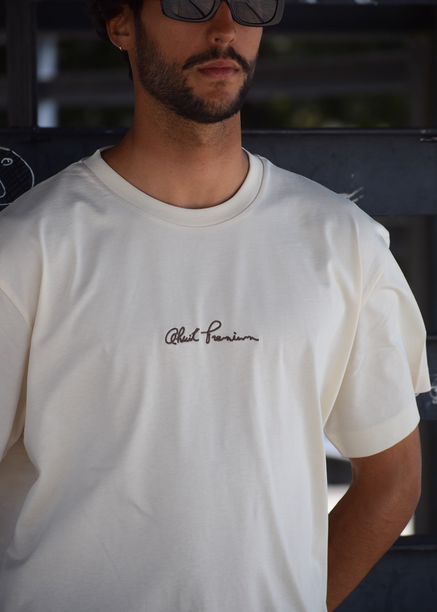 PREMIUM QHUIT,Heavyweight T-Shirt Ivoire