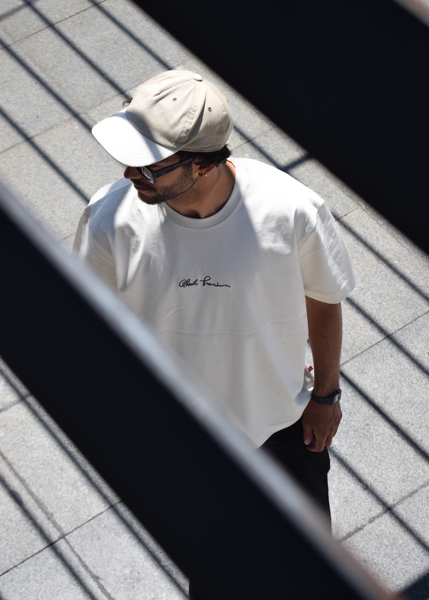 PREMIUM QHUIT,Heavyweight T-Shirt Ivoire