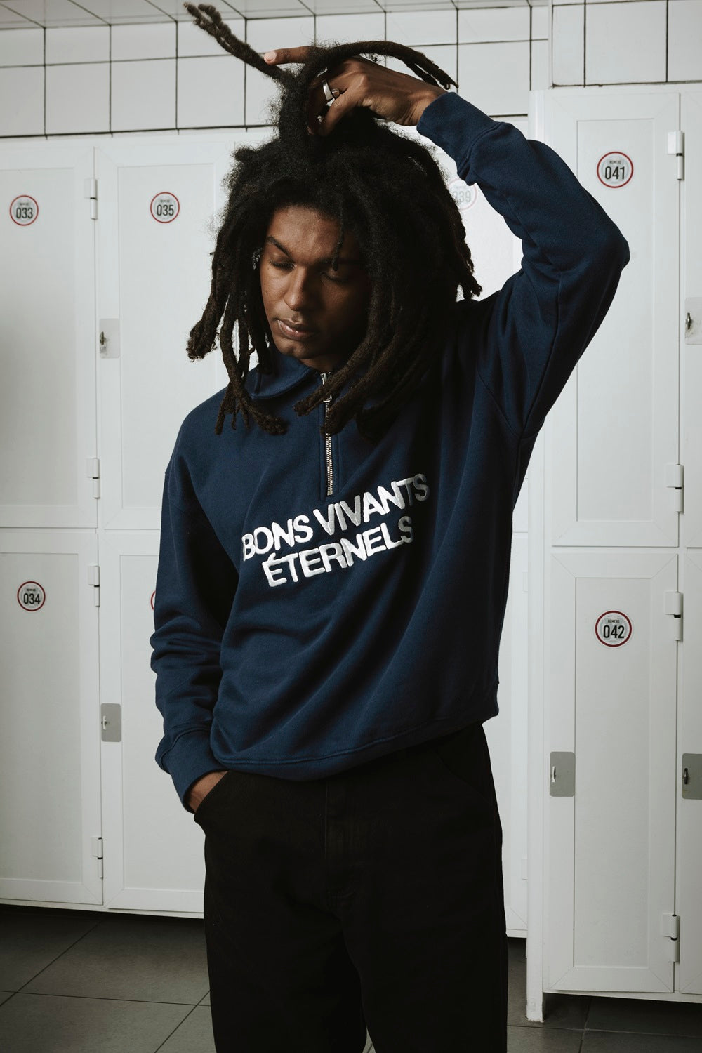 Bons Vivants, Half-Zip Rugby Dark Blue