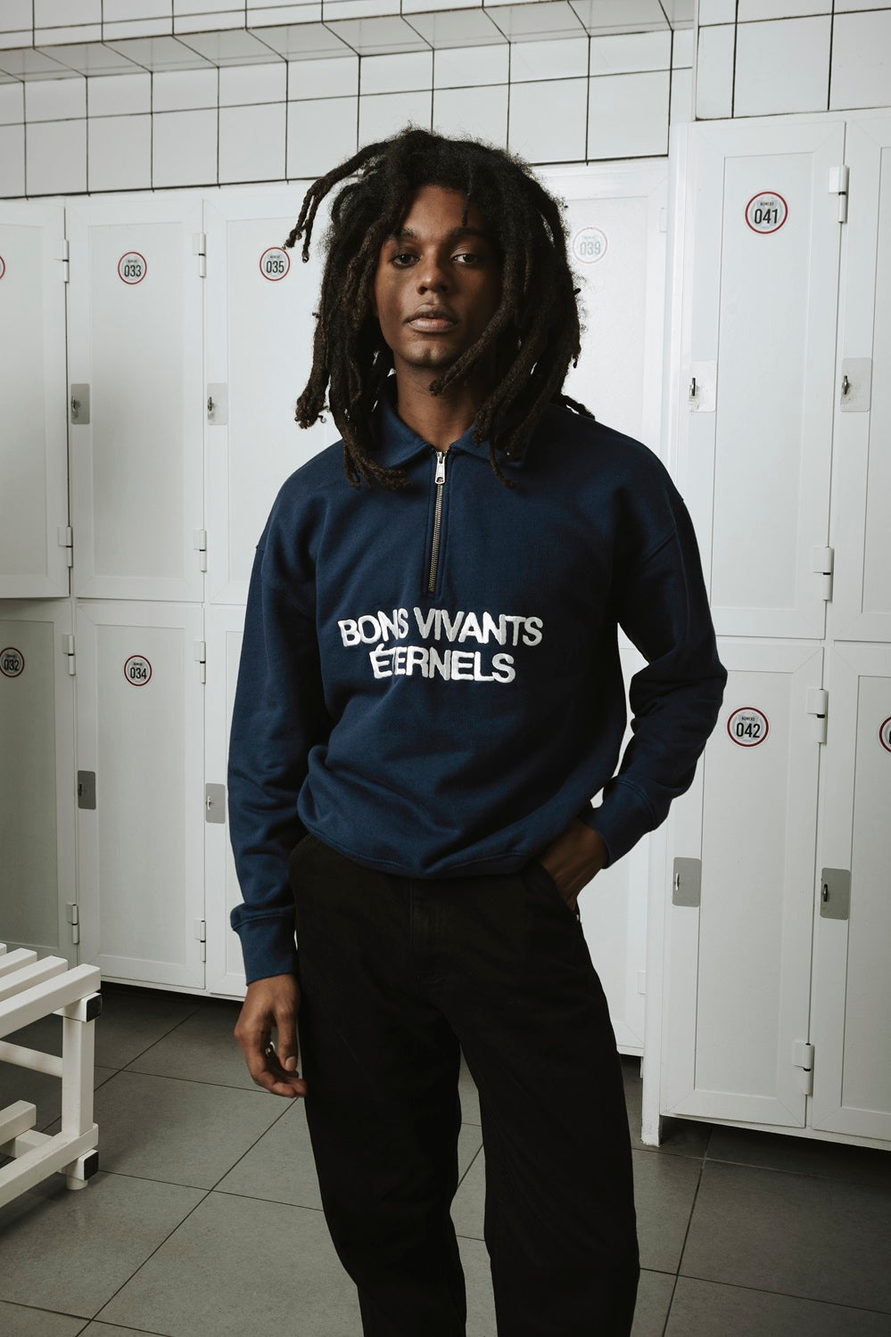 Bons Vivants, Half-Zip Rugby Dark Blue