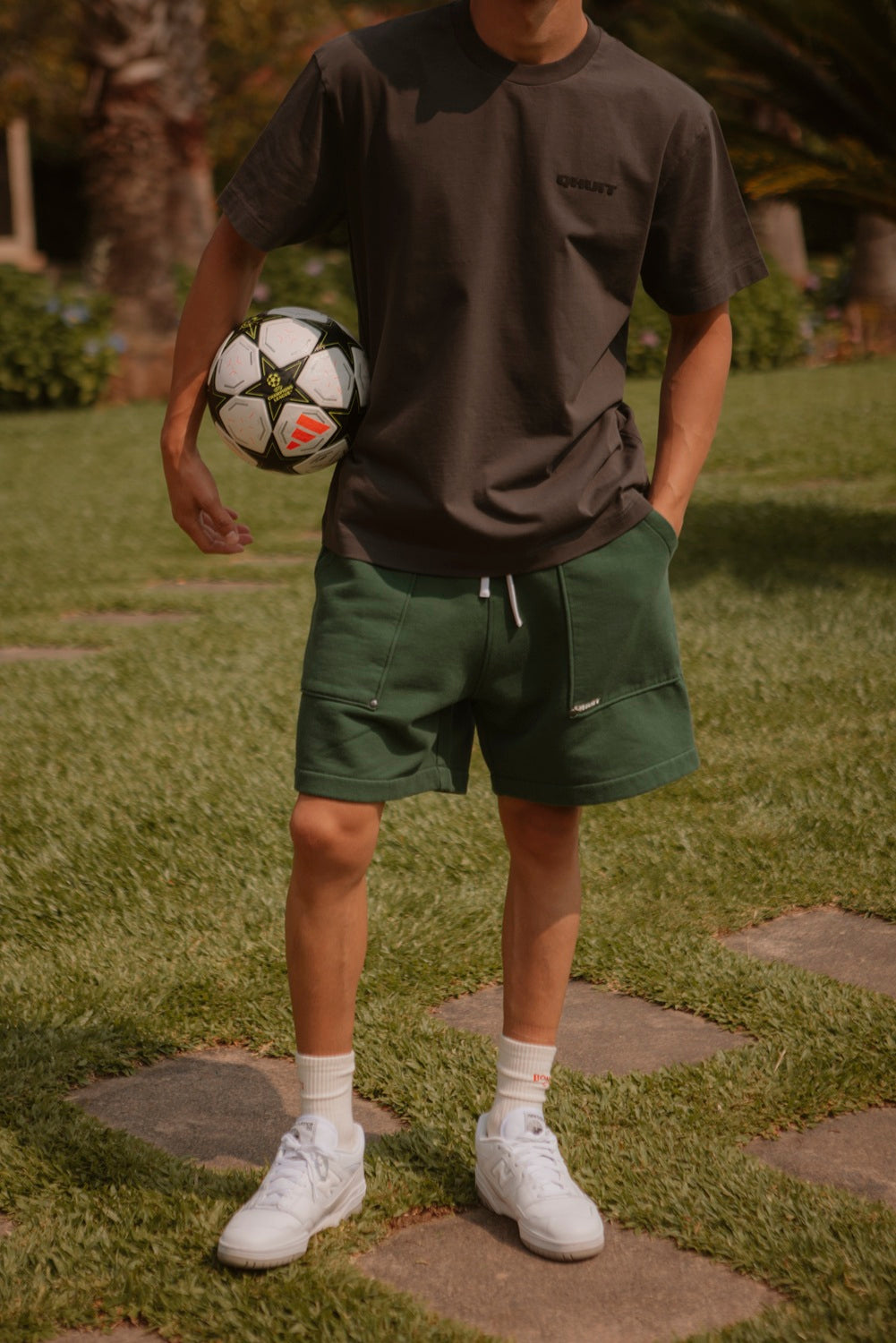 Hard Worker, Fleece Shorts Green