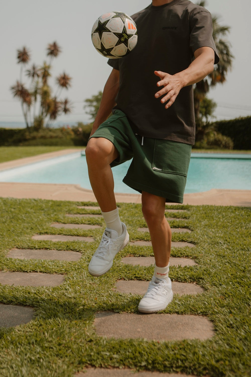 Hard Worker, Fleece Shorts Green