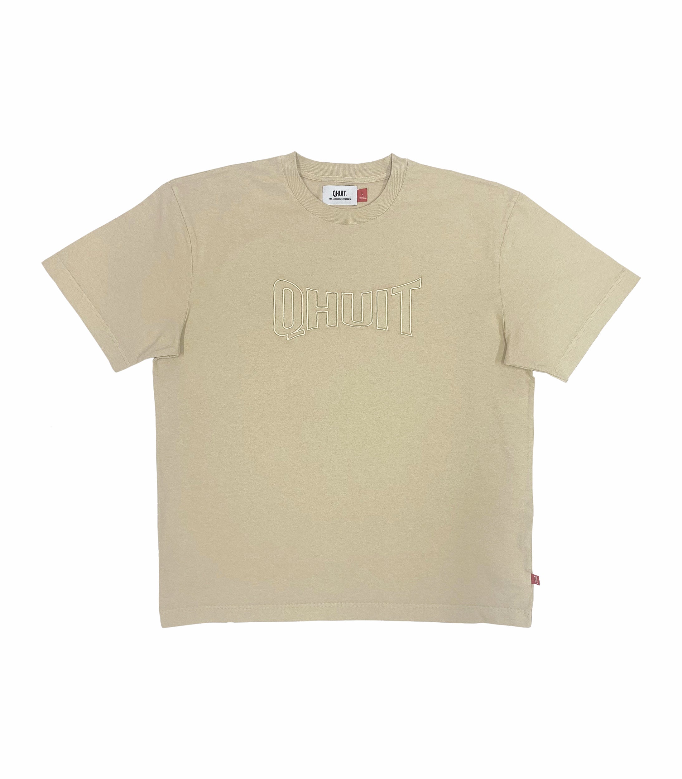 STYLE QHUIT, Heavyweight T-Shirt Beige