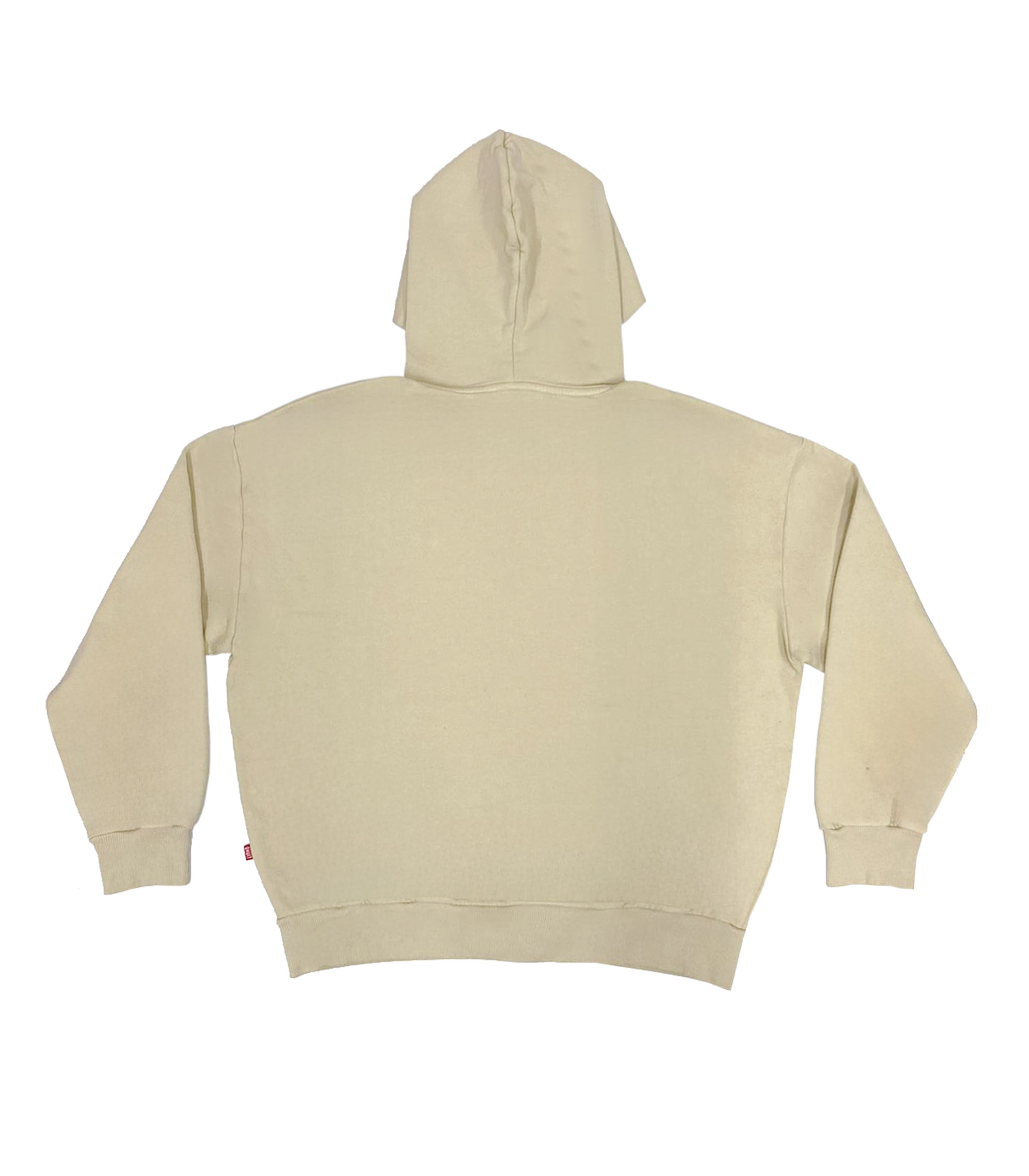 LOGO QHUIT, Heavyweight Zipper Hood Beige