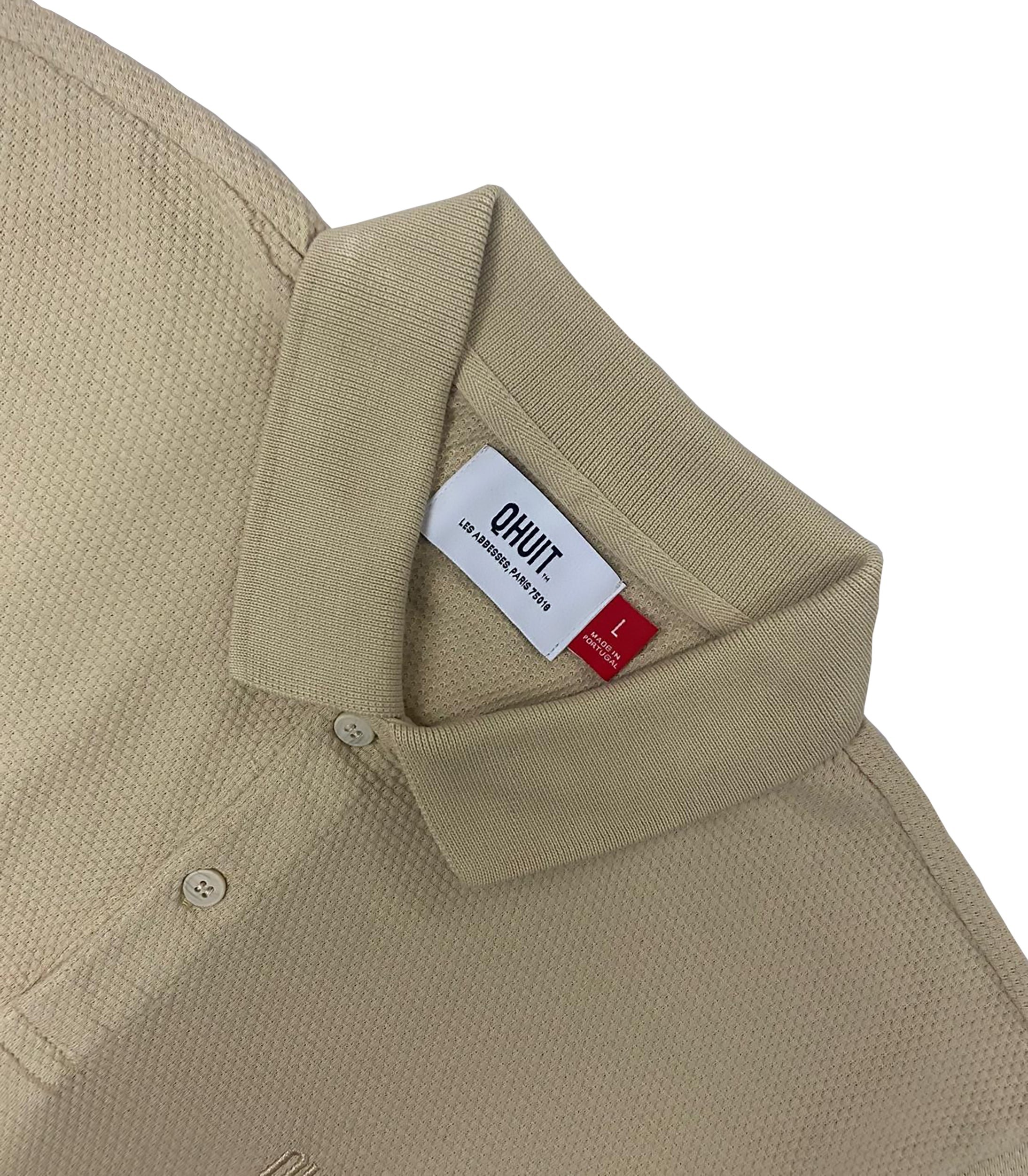 LOGO QHUIT, Polo Classic Beige